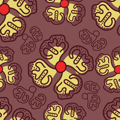 textile design with small flower pattern image

