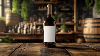 Craft and Color: A Detailed View of an Amber Wine Presentation