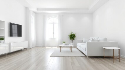 Obraz premium modern living room with white furniture