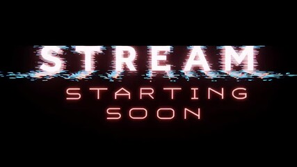 Stream Starting Soon Neon Sign Animation for Broadcast