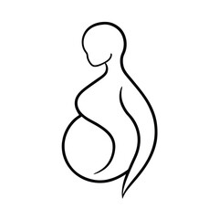 pregnant woman silhouette