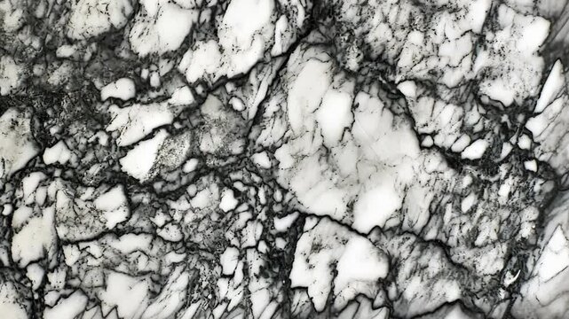 Textured marble pattern with dynamic black and white veins in natural stone surface