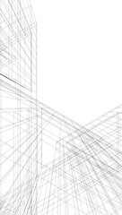 abstract architecture vector 3d illustration