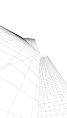 Fototapeta premium abstract architecture vector 3d illustration