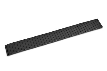 Black metal watch band