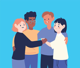 One person is meeting another.