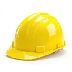 Fototapeta premium 3D Yellow construction helmet isolated on white background