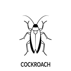 Cockroach Line Art Vector Illustration for Insect Pest and Minimal Designs