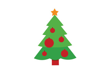 christmas tree isolated on white