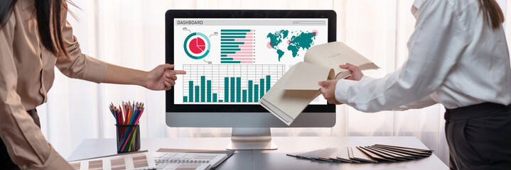 Business data dashboard provide brisk business intelligence analytic for marketing strategy planning