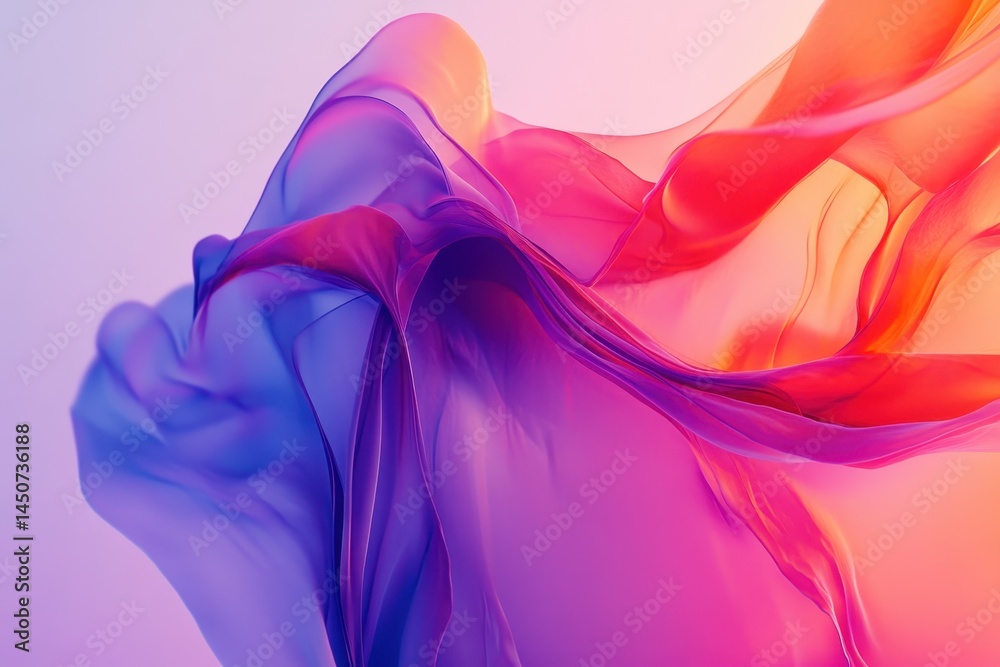 Aufkleber dynamic abstract technology background featuring vibrant flowing shapes and a logo space for brandin
