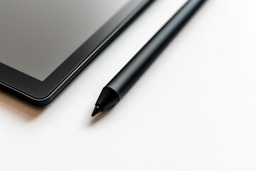 Closeup of modern graphic tablet isolated on white background