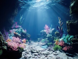 Obraz premium Underwater coral reef scene