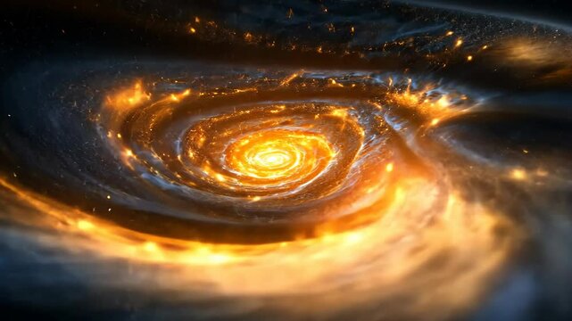 Swirling galactic phenomenon with vibrant starburst and spiral dynamics