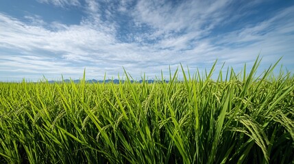 Obraz premium green wheat field