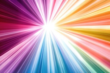 Obraz premium Display of colorful light beams radiating in various hues isolate on white background