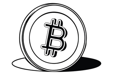 Bitcoin Vector Design for Cryptocurrency Branding and Digital Finance Art