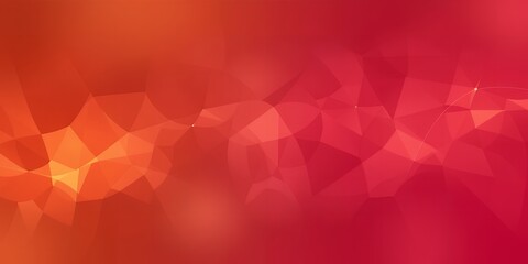 An abstract background with a gradient of orange and red hues and polygonal shapes visible