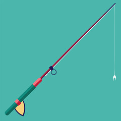 fishing rod vector