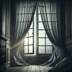 Closed of mystery or foreboding