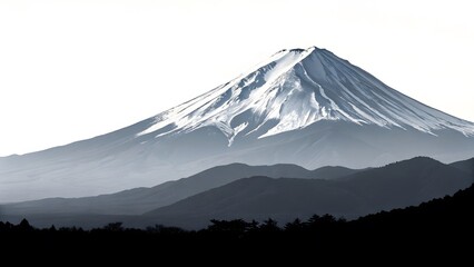 Fototapeta premium Majestic Mountain Peak with Snow Cap