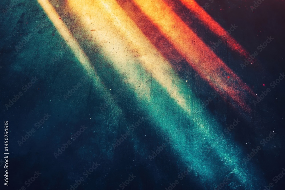 Poster abstract colorful light streaks on textured surface creating a vibrant and dynamic composition with 