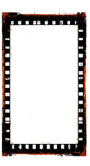 Obraz premium Instagram story template with transparent frame. Blank film frame with a distressed border