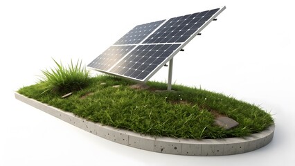 Solar Panel on Grassy Island