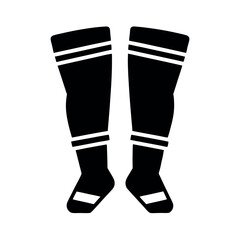 Black Vector Silhouette Leg Warmer Illustration