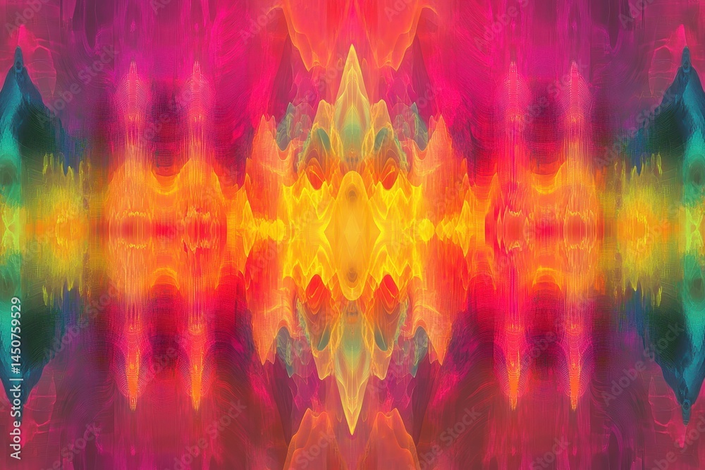 Poster Vibrant abstract soundwave pattern showcasing colorful energy and dynamic movement, Abstract Soundwave Pattern with Vibrant Colors