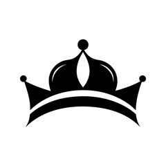 Fototapeta premium Black Vector Silhouette Tiara Graphic Vector