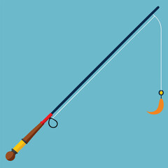 fishing rod vector