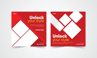 fashion template layout. social media templates designs vector. social media post vector