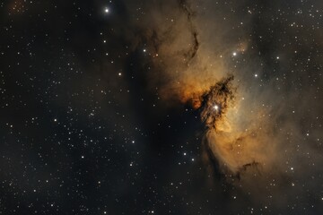 Fototapeta premium Majestic stars and nebulae illuminate the vast expanse of deep space, Stars and nebulae in deep space , universe