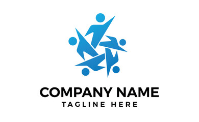 Community care Logo template. Vector art and illustration.