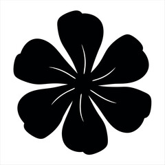 Elegant monochrome floral design with curved petals and stylized elements