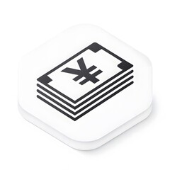Obraz premium Stack of Yen Bills Icon