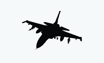 fighter jet silhouette, aircraft vector illustration, military jet icon, aviation silhouette art, jet plane black silhouette