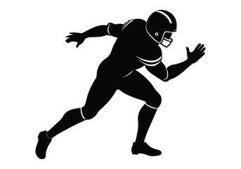 Silhouette Football Player Mid Tackle
