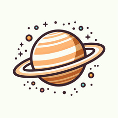 Fototapeta premium vector illustration of planet jupiter