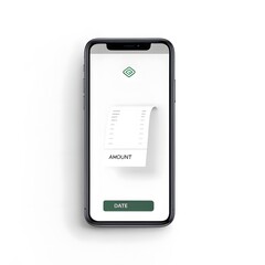 Smartphone Displaying Digital Receipt