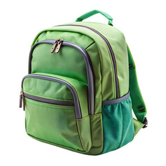School Backpack Front View on White
