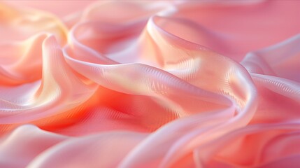 Obraz premium Delicate fabric texture with elegant pink silk folds capturing light beautifully.