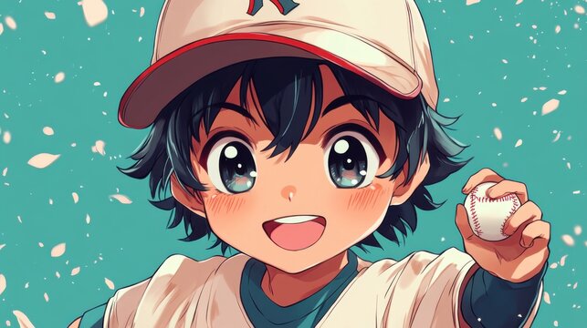 Baseball anime kid
