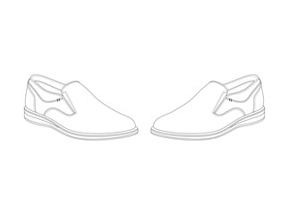 Shoes clipart, outline sport shoes, Shoe sketch, Sneakers vector, Sports wear, Shoes outline illustration, vector drawing. Shoe isolated on white background, vector illustration. Shoe line art, Loafer