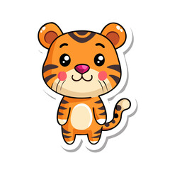 Fototapeta premium a tiger cub sticker icon