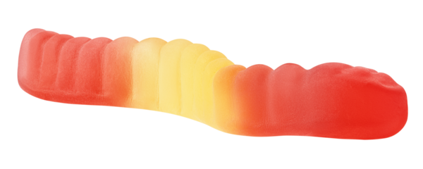 Gummy candy, isolated on white background, full depth of field