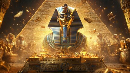 Golden Pharaoh's Treasures: Ancient Egypt's Glory