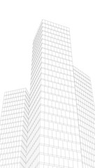 Fototapeta premium Building 3d structure. Architectural background. 