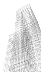 Building 3d structure. Architectural background. 